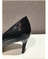 Anis fekete bőr cipő, 4 cm sarokkal