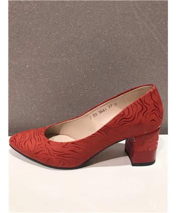 Anis piros nyomott mintás  cipő