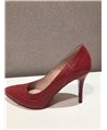 Anis piros, anyagában nyomott mintás cipő