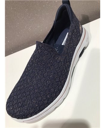 Félcipő SKECHERS kék-arany