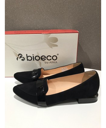 BIOECO fekete lapos cipő
