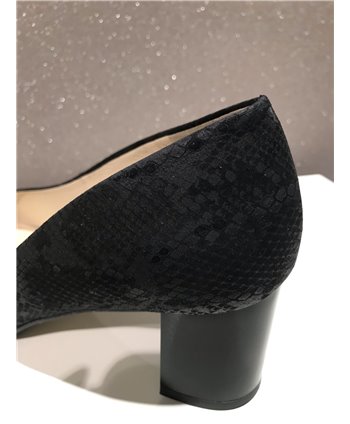 Anis fekete nyomott mintás cipő